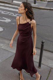 Robe midi asymétrique 100 % lin
