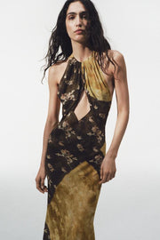 Robe imprimée dos-nu