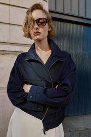 Blouson à col montant à poches à rabat