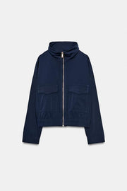 Blouson à col montant à poches à rabat