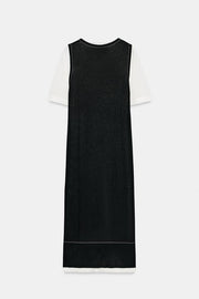Robe en maille contrastée