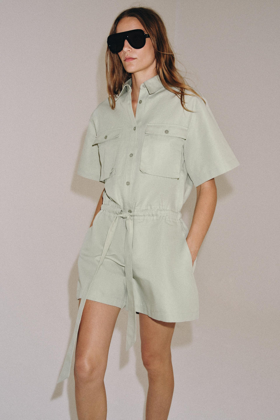 Combinaison chemise avec ceinture ZW Collection