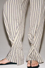 Pantalon droit à rayures ZW Collection