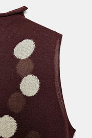 Robe en maille à pois