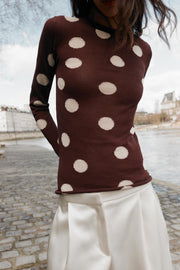 Pull en maille à pois