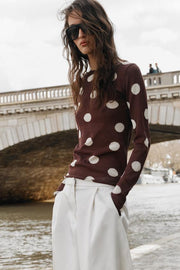 Pull en maille à pois