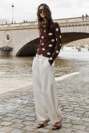Pull en maille à pois