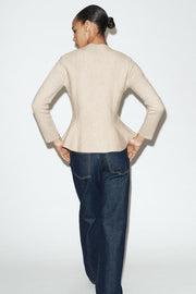 Veste en maille peplum
