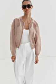 Veste bomber en maille