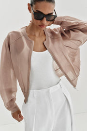Veste bomber en maille