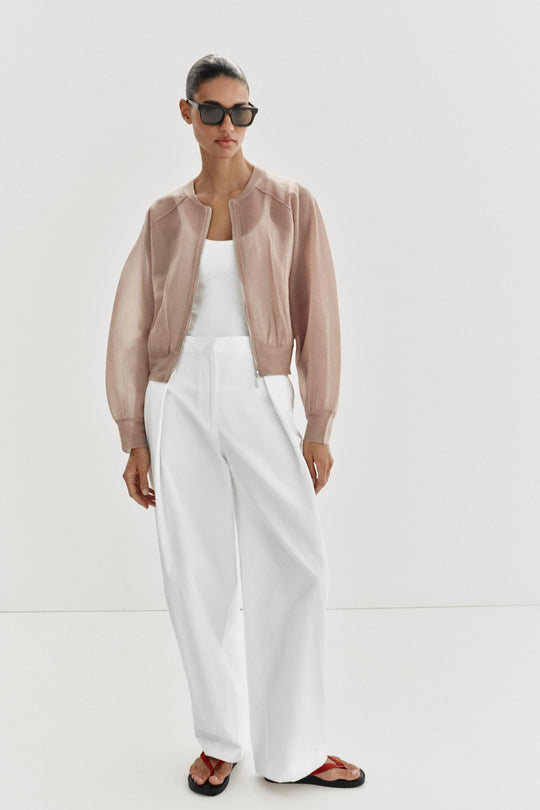 Veste bomber en maille