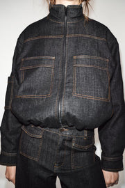 Veste bomber matelassée à col montant