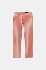 Jean ZW Collection slim taille mi-haute à rayures