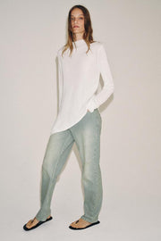 Jean ZW Collection droit taille basse à rayures