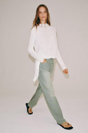 Jean ZW Collection droit taille basse à rayures