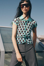 Veste en maille jacquard