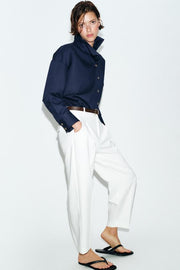 Pantalon à pinces avec ceinture
