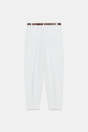 Pantalon à pinces avec ceinture