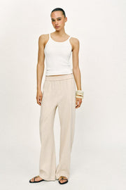 Pantalon droit en lin