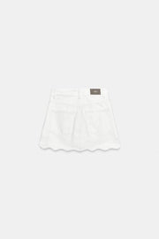 Jupe-culotte Z1975 en denim bas ondulé