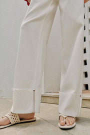 Jean Z1975 coupe barrel taille mi-haute avec revers au bas