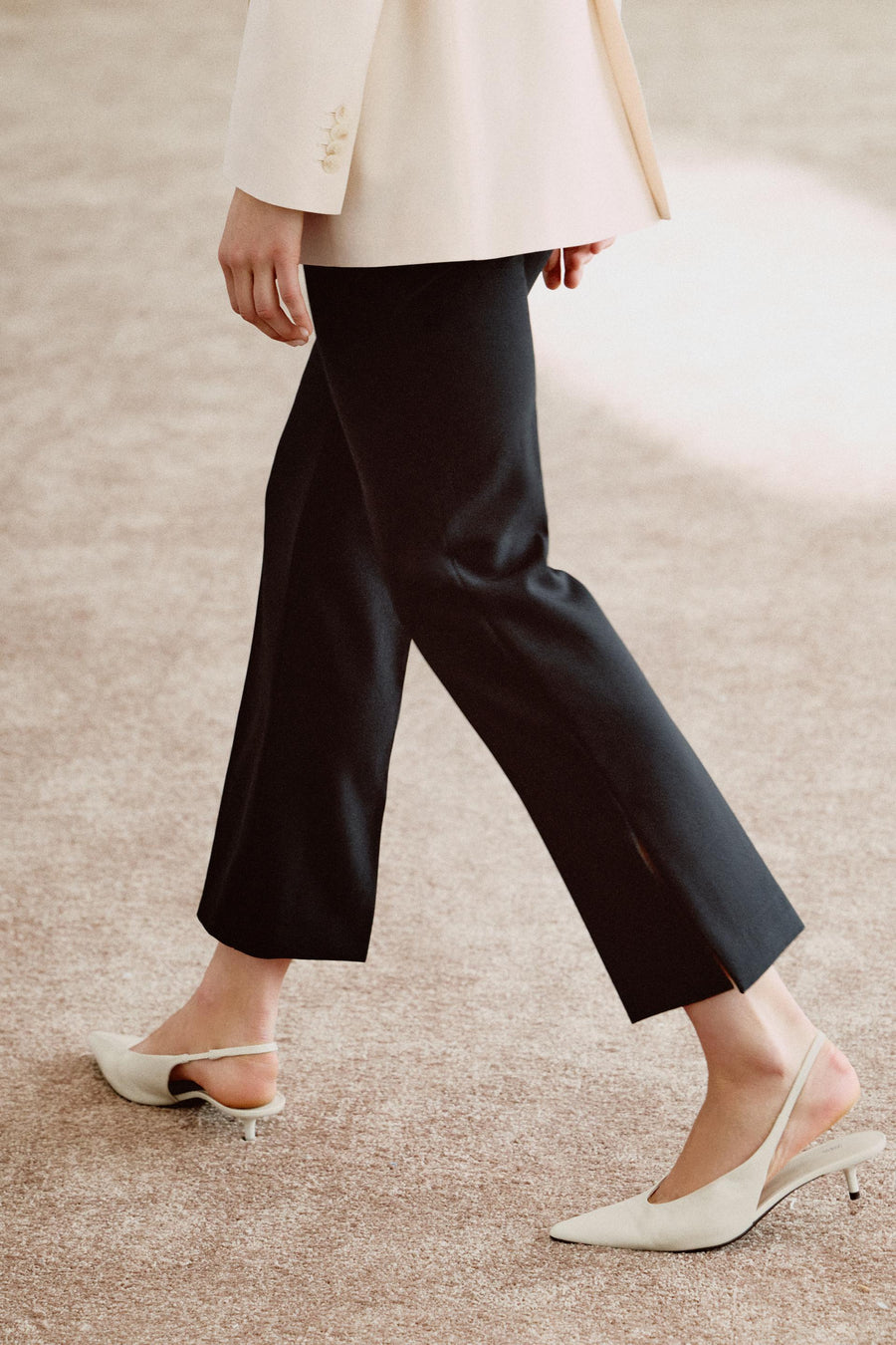 Chaussure en cuir à petit talon