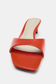 Mule en cuir à talon