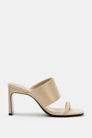 Mule en cuir à talon