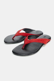 Sandale plate en cuir