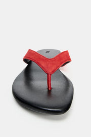 Sandale plate en cuir