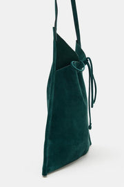 Mini sac plat en cuir avec nœud