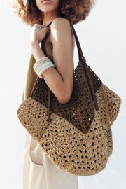Sac cabas à corps tressé