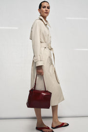 Mini cabas en cuir à double poche