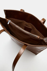 Cabas porté épaule en cuir